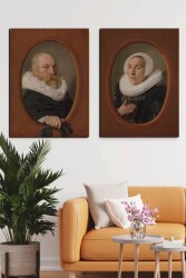 15. Yüzyıl Portreleri 2'li Kanvas Tablo - Markaev