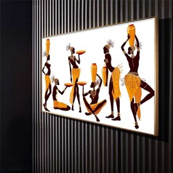 Abstract African Women Kətan Tablo - 3