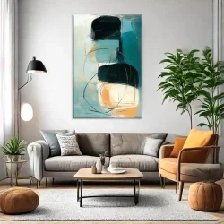Abstract Blue oil Painting Kətan Tablo TB2148 - Tabloshop (1)