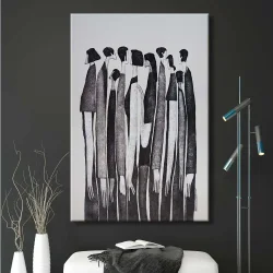 Abstract Human Body Kətan Tablo TB2078 - 1