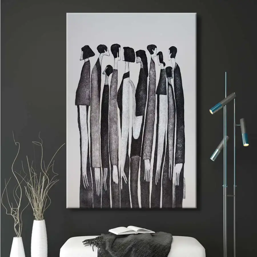 Abstract Human Body Kətan Tablo TB2078 - 1