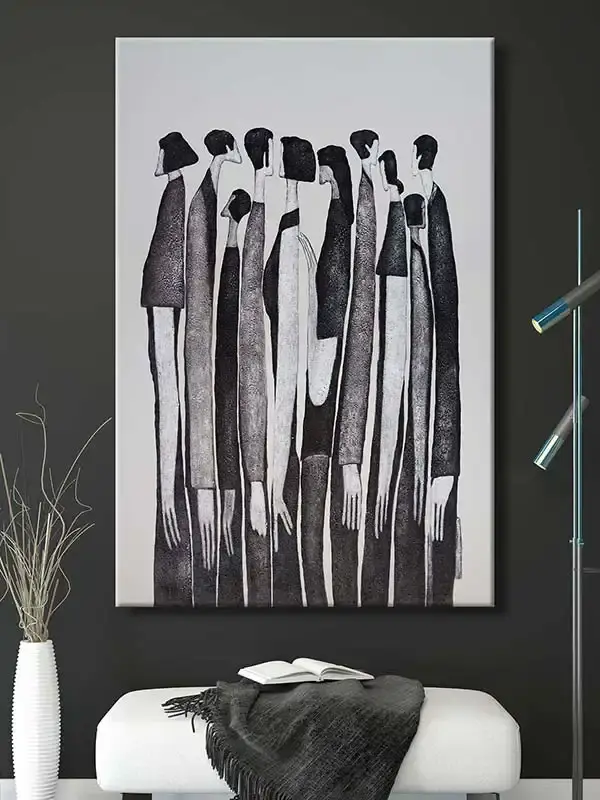 Abstract Human Body Kətan Tablo TB2078 - 2