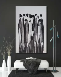 Abstract Human Body Kətan Tablo TB2078 - 3