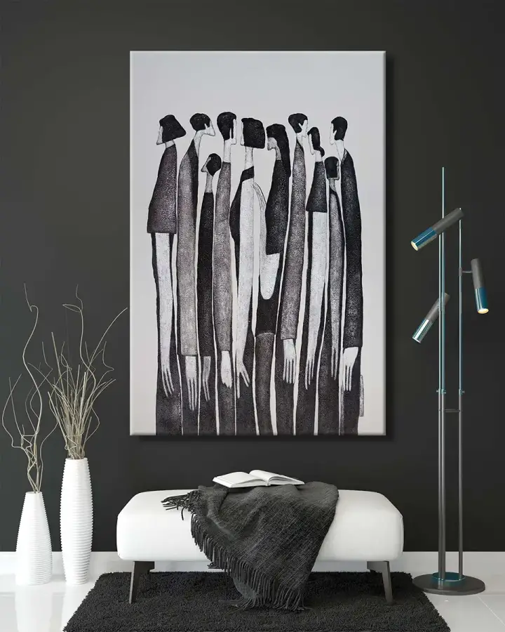 Abstract Human Body Kətan Tablo TB2078 - 3