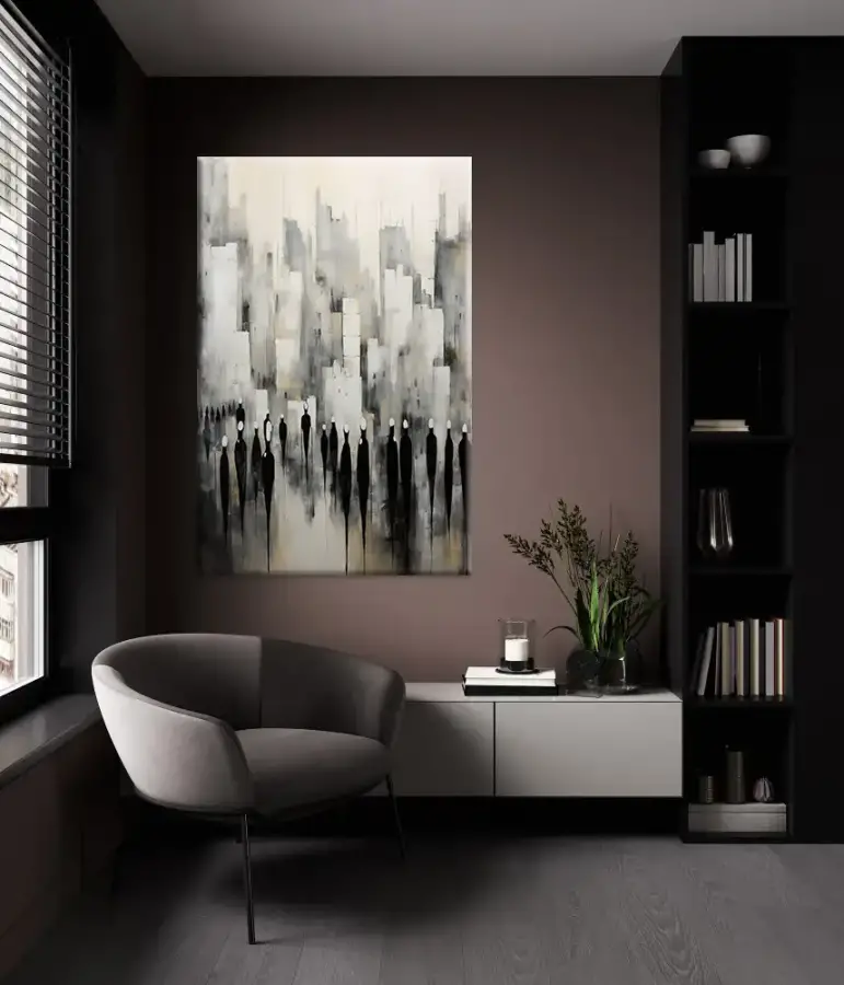 Abstract İnsanlar Kətan Tablo TB2077 - 2
