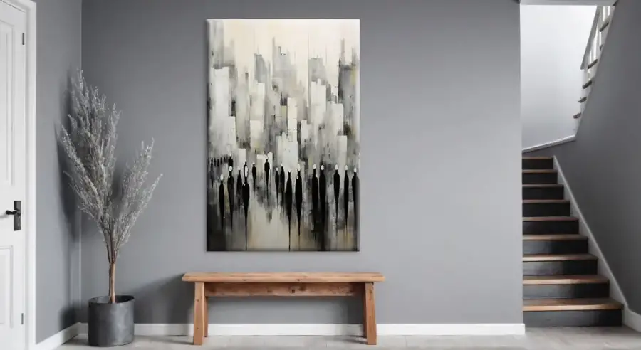 Abstract İnsanlar Kətan Tablo TB2077 - 1