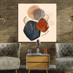 Abstract Minimalist Kvadrat Kətan Tablo TB2038 - 2