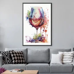 Abstract Wine Glass Kətan Tablo TB2143 - Tabloshop (1)