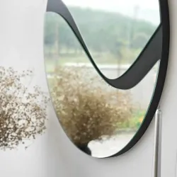 Abstract Yuvarlaq Güzgü No 3 - Qara - Neohome (1)