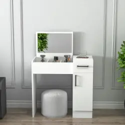 Agnes Makiyaj Masası - Ağ - Monteme (1)