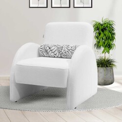 Alba Berjer Kreslo - Ağ - Zemhome