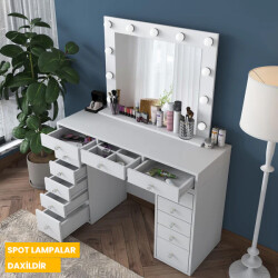 Aldis Makiyaj Masası - Ağ - Ravilla