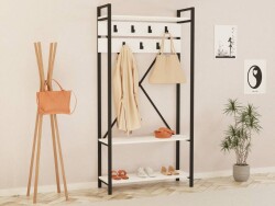 Alfa Asılqanlı Dəhliz Dolabı - Ağ - Decoroom Collection