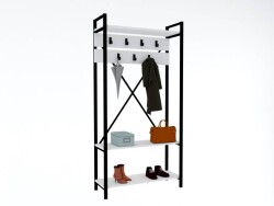 Alfa Asılqanlı Dəhliz Dolabı - Ağ - Decoroom Collection (1)