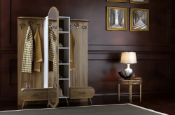 Alfa Dəhliz Dolabı - Cəviz/Ağ - Decoroom Collection (1)