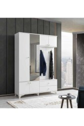Alfa Güzgülü Dəhliz Dolabı - Ağ - Decoroom Collection (1)