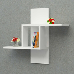 Alinda Divar Rəfi - Ağ - Modev