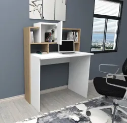 Almonde Çalışma Masası - Ağ/Meşə - 4