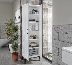 Amalfi Çox Məqsədli Dolab, Hamam Dolabı - Ağ - 5