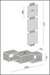Amold Güzgülü Dəhliz Dolabı - Ağ - Modev (1)