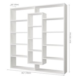 Ample Kitab Rəfi - Ağ - 5