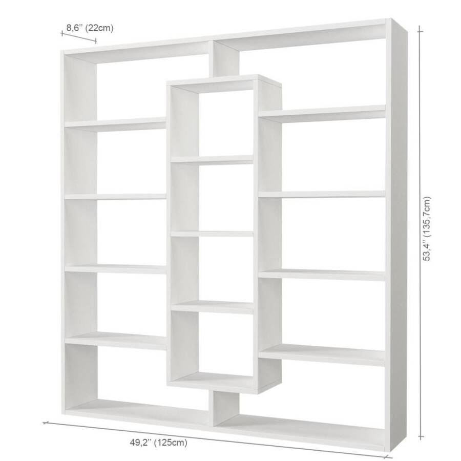 Ample Kitab Rəfi - Ağ - 5