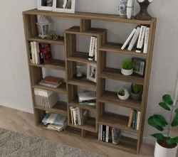 Ample Kitab Rəfi - Cəviz - 3