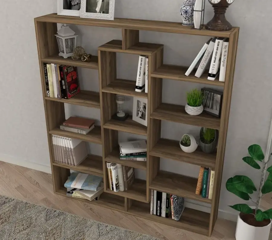 Ample Kitab Rəfi - Cəviz - 3