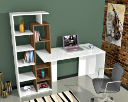 Anderson Çalışma Masası - Ağ/Cəviz - Modev (1)