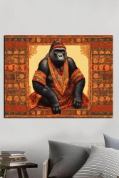 Antik Goril Kətan Tablo - Markaev