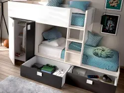 Antio İki Mərtəbəli Çarpayı - Antarist/Ağ - Modev (1)