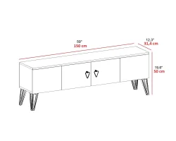 Apine Tv Stend - Ağ - 8