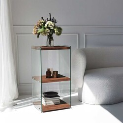 Aqua 2Li Kitab Rəfi / Masif Ahşap - Neostill