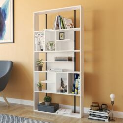 Ardıc Kitab Rəfi - Ağ - Decoroom Collection (1)