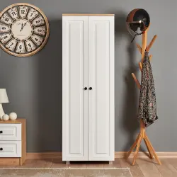 Ares 2 Qapılı ve 8 Rəfli Çox Məqsədli Dolab - Meşə/Ağ - Arneto (1)