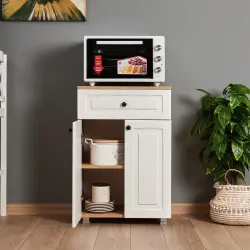 Ares 2 Qapılı və Siyirtməli Çox Məqsədli Dolab - Meşə/Ağ - Arneto (1)