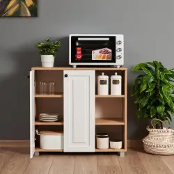 Ares 2 Qapılı 3 Rəfli Çox Məqsədli Dolab - Meşə/Ağ - Arneto (1)