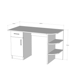 Arlander Çalışma Masası - Ağ - 3