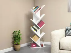 Asinali Kitab Rəfi - Ağ - Modev (1)