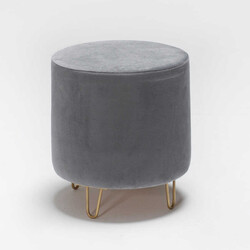 Asmara Demir Ayaqlı Pufik Gri 21 - Evdebiz