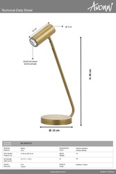 Eskitme Kaplama Masa Lampası GU10 Metal 15x25cm - 4