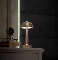 Krom Kaplama Masa Lampası LED Metal Pleksi 12cm - 5