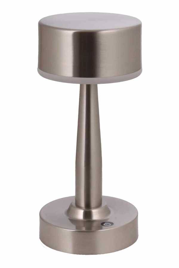 Nikel Kaplama Masa Lampası LED Metal Pleksi 11cm - 1