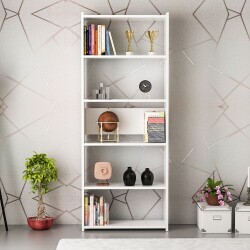 Ayla Kitab Rəfi - Ağ - Modev