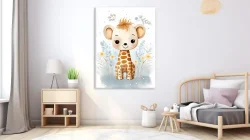 Baby Kids Giraffe Kətan Tablo TB2090 - 2