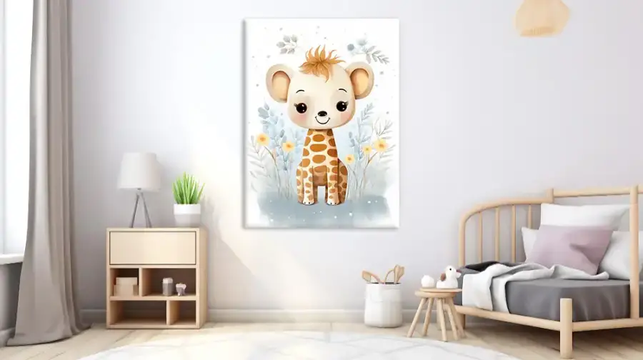 Baby Kids Giraffe Kətan Tablo TB2090 - 2