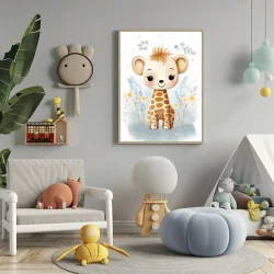 Baby Kids Giraffe Kətan Tablo TB2090 - 1