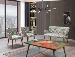 Bahar 3lü Çay Seti Divan Kreslo Dəsti Çox Rəngli - Vistaso Concept (1)