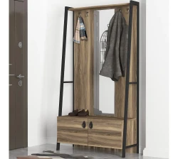 Barca Güzgülü Dəhliz Dolabı - Cəviz - Decoroom Collection (1)