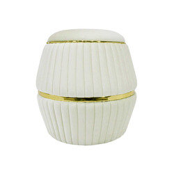 Barrel Gold Pufik - Ağ - Zemhome